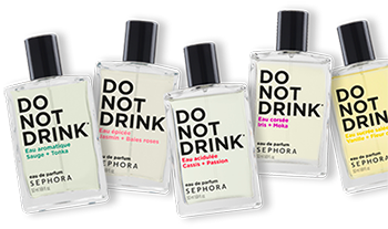 Do not drink sale parfum