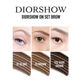 Diorshow On Set Brow - Mascara sourcils - 90 % d'ingrédients d'origine naturelle