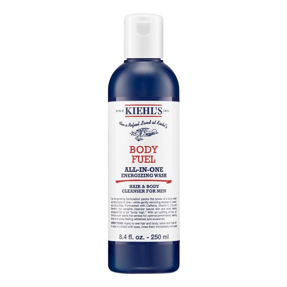 Body Fuel All-In-One Energizing Wash - Gel nettoyant pour corps et cheveux homme, KIEHL'S SINCE 1851