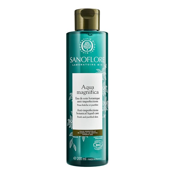 Aqua Magnifica - Lotion purifiante visage certifiée Bio à la menthe poivrée, SANOFLORE