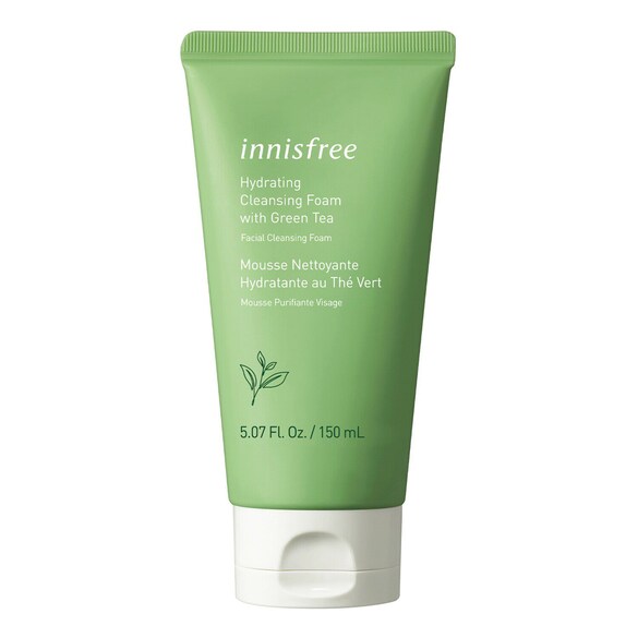 mousse nettoyante hydratante au thé vert