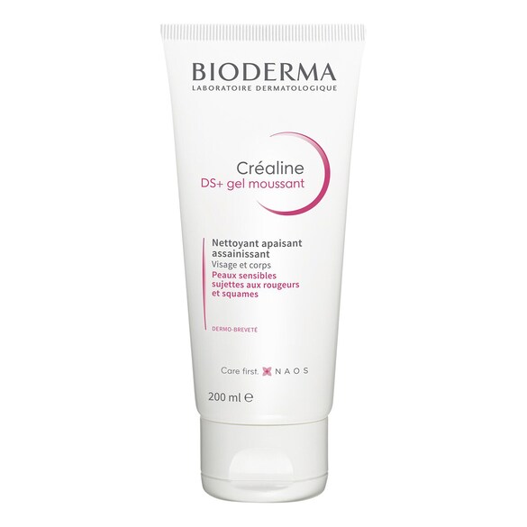 Créaline DS+ Gel Moussant - Gel purifiant anti-rougeurs peaux sensibles, BIODERMA