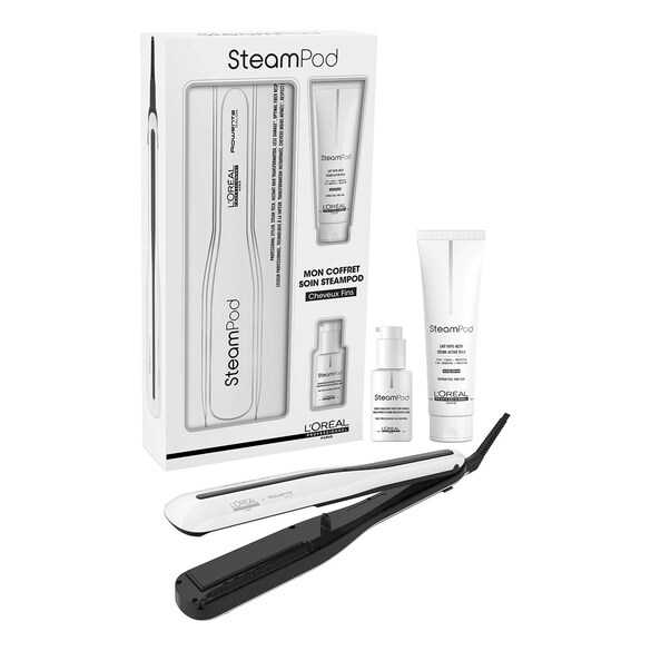 Lisseur Steampod, Lait de lissage et Sérum - Coffret Cheveux Fins , L'Oréal Professionnel