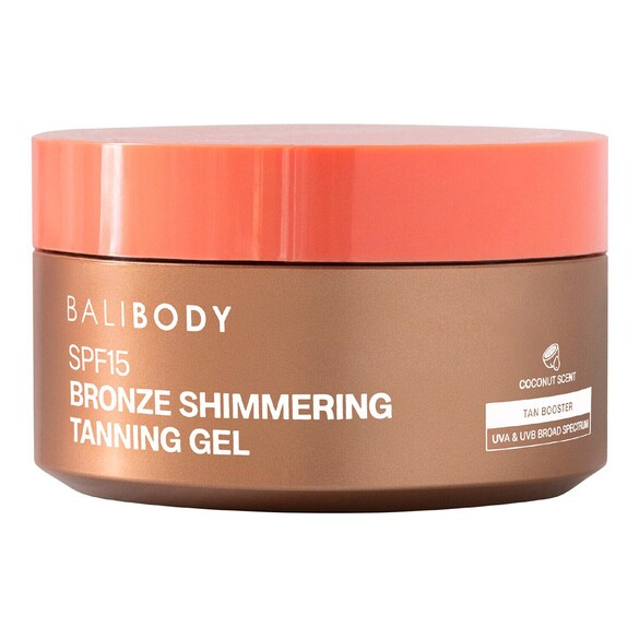 Shimmering Tanning Gel SPF 15  - Gel Bronzant Lumineux SPF 15, BALI BODY