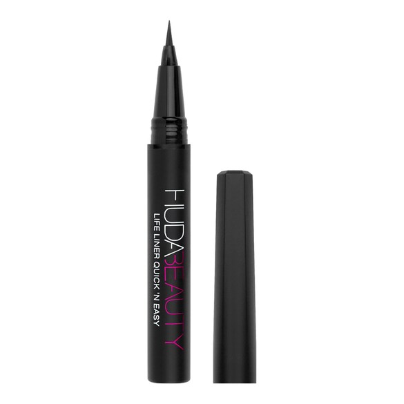 QUICK 'N EASY - Eyeliner liquide ultra-fin et précis - Eyeliner format voyage, HUDA BEAUTY