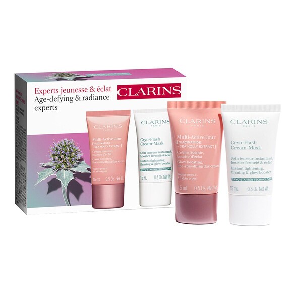 Kit Multi-Active Jour & Cryo-Flash Masque-Crème - Expert anti-âge & éclat , CLARINS