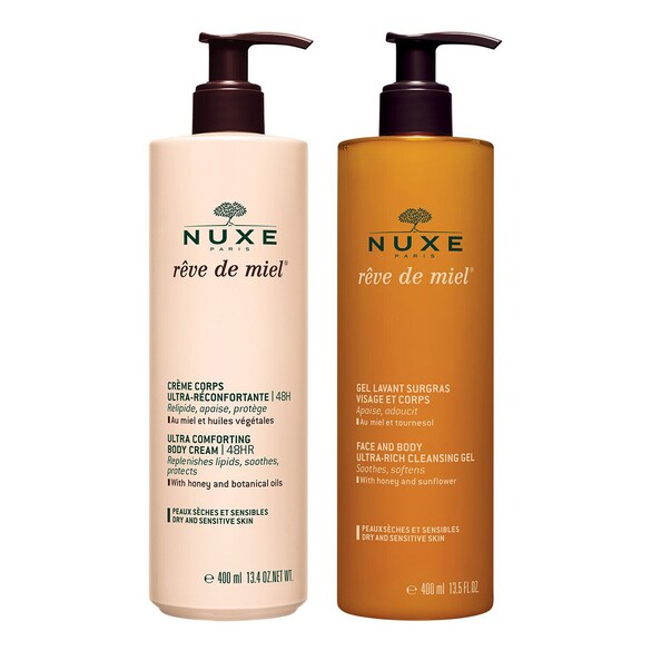 Duo Gel lavant et Crème Corps Rêve de Miel® - Coffret Soin du Corps, NUXE