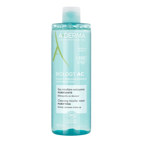 Biology Ac - Eau micellaire nettoyante purifiante, A-DERMA