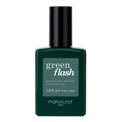 Vernis Green Flash - Vernis semi-permanent Top coat, MANUCURIST