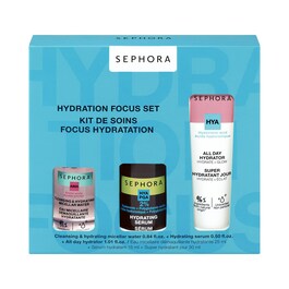 Kit De Soins Focus Hydratation - Eau micellaire + sérum + crème de jour