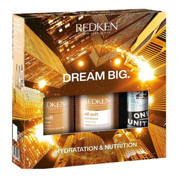 All Soft - Coffret routine capillaire vegan pour cheveux secs, REDKEN