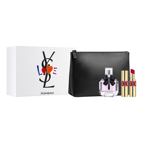 mon paris & rouge volupte shine - coffret eau de parfum & rouge à lèvres