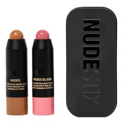 Pink Blush & Nude Bronze - Mini duo de stick crème, NUDESTIX
