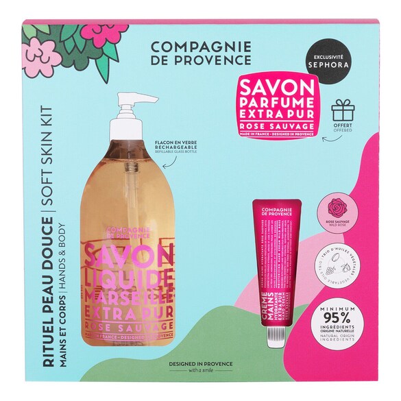 Rituel peau douce - Coffret soin mains et corps Rose Sauvage, LA COMPAGNIE DE PROVENCE