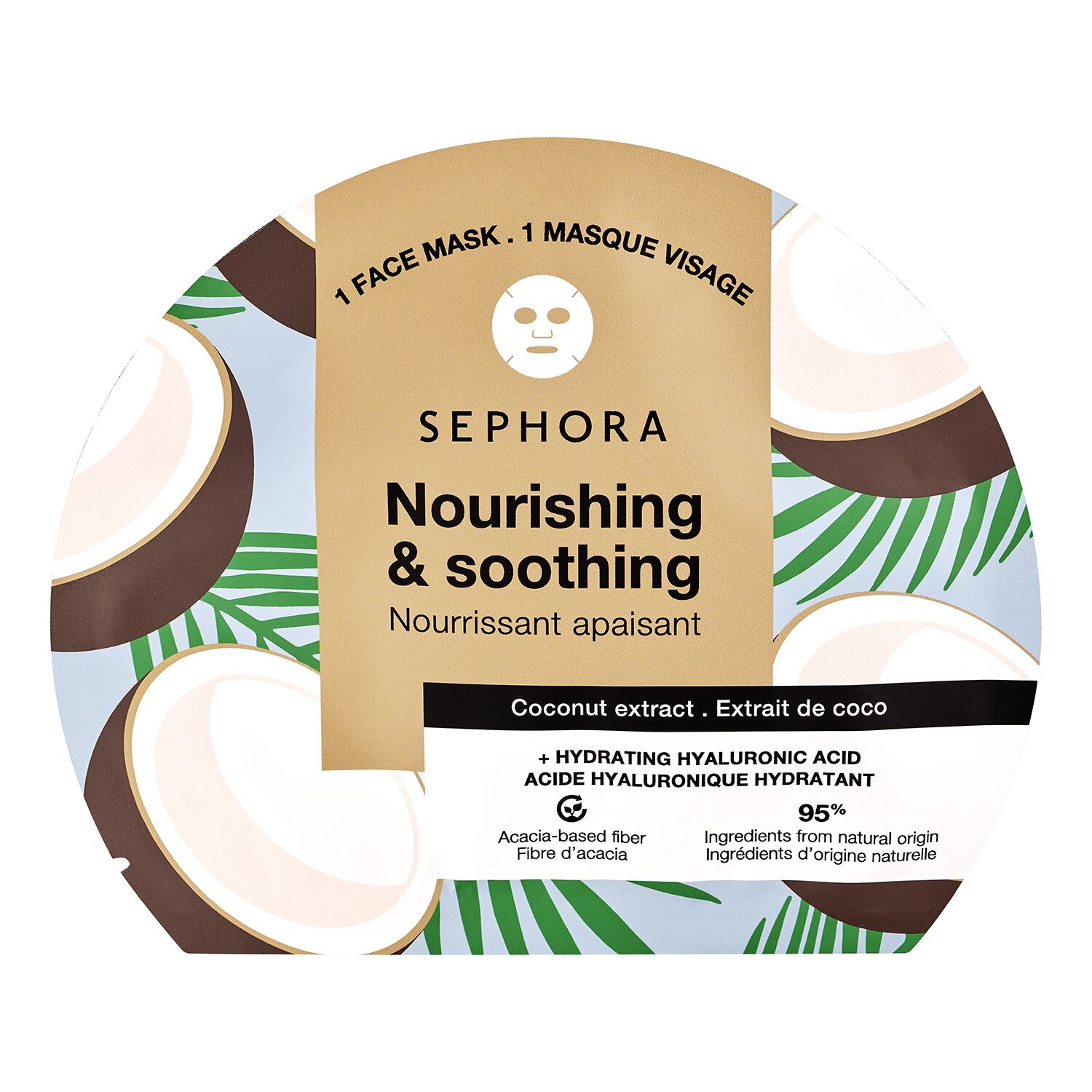 Masque aux Extraits de Fruits et Acide Hyaluronique - Masque Tissu Visage