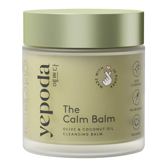 The Calm Balm – Baume nettoyant démaquillant doux aux huiles d'olive et de coco, YEPODA