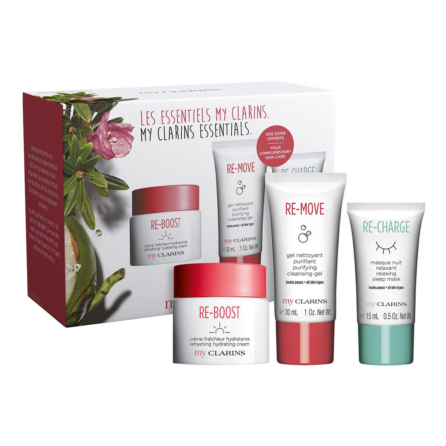 coffret my clarins mes essentiels - coffret soins visage