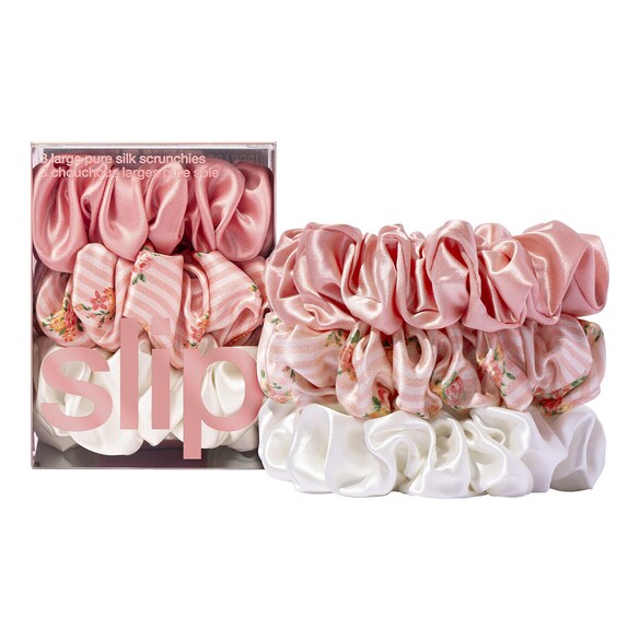 chouchous pure soie larges - 3 chouchous, SLIP