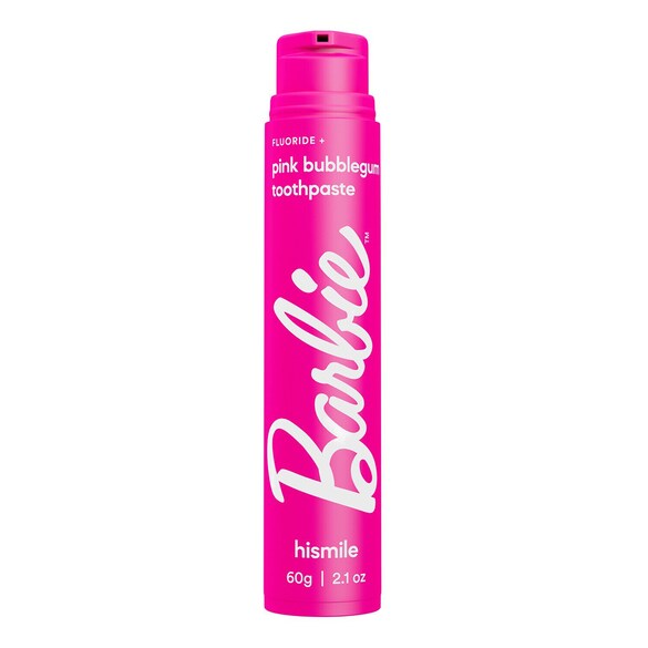 Fluoride + - Dentifrice Bubblegum rose Barbie, HISMILE