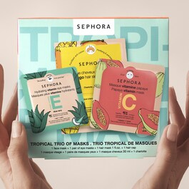 Trio Tropical De Masques - Coffret de Soins Visage, Yeux et Cheveux