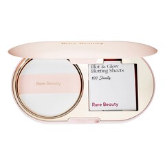 Blot & Glow Touch-Up -  Kit retouche de feuilles matifiantes et houppette, RARE BEAUTY