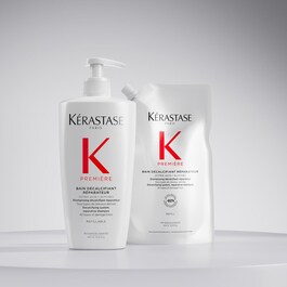 Première - Shampoing décalcifiant réparateur rechargeable pour cheveux abîmés