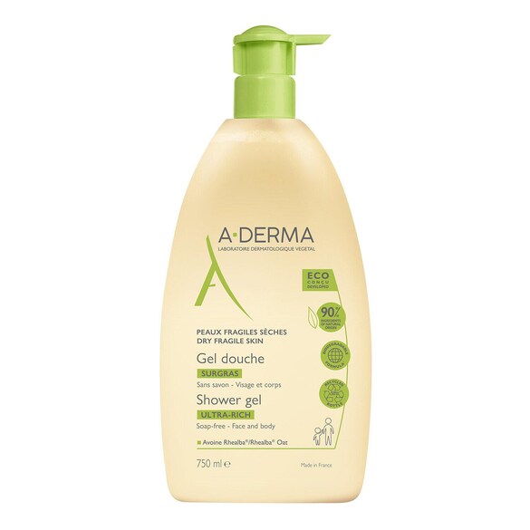 Les Indispensables  - Gel Douche Surgras, A-DERMA
