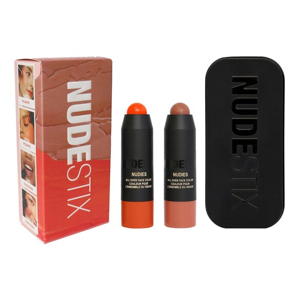 Sunkissed Peach Blush and Bronze 2-Piece Kit - Coffret Maquillage Teint, NUDESTIX