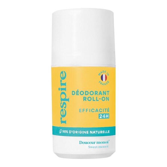 Déodorant Roll-on - Déodorant Douceur Monoï Efficacité 24H, RESPIRE