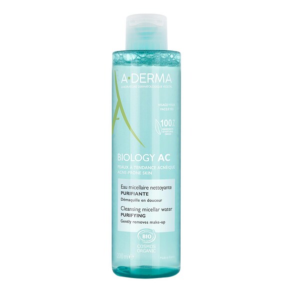 Biology Ac - Eau micellaire nettoyante purifiante, A-DERMA