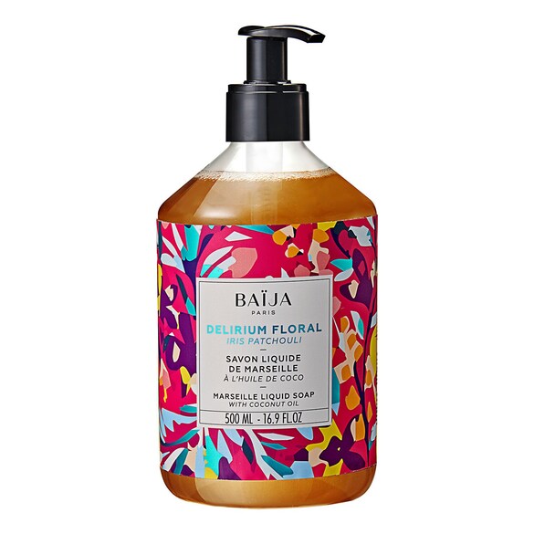 Délirium Floral Iris Patchouli - Savon Liquide Marseille Corps et Mains, BAÏJA