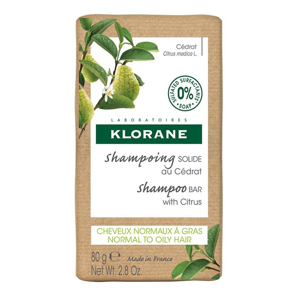 Shampoing Solide au Cédrat - Shampoing pour cheveux normaux à gras, KLORANE