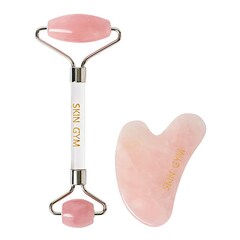 Coffret de gym du visage en quartz rose, SKIN GYM
