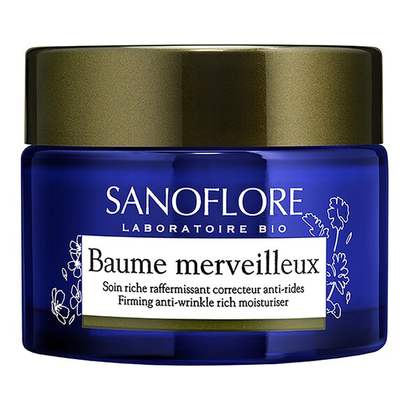 Merveilleuse - Crème visage hydratante anti-rides certifiée bio peaux sèches, SANOFLORE