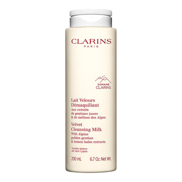 Lait Velours Démaquillant - Aux extraits de gentiane jaune & mélisse des Alpes, CLARINS