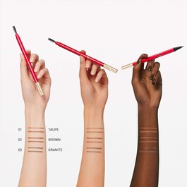 Brow Trio - Stylo sourcils triple embout - Liner, crayon et brosse