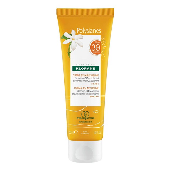 Crème solaire sublime SPF 30 au Monoï & Tamanu BIO - Crème solaire visage, KLORANE