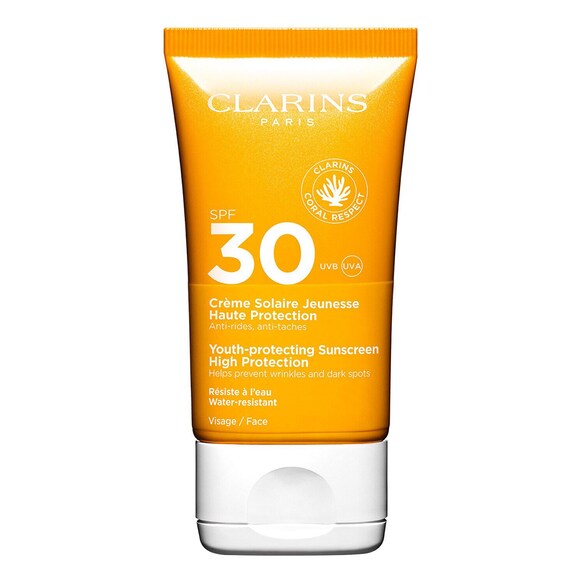 Crème Solaire Jeunesse - Haute Protection Visage UVA/UVB SPF30+, CLARINS