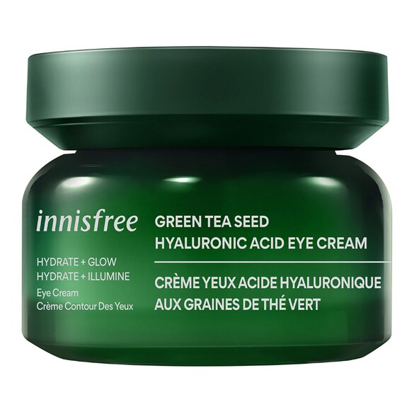 Crème Yeux Acide Hyaluronique aux graines de Thé Vert - Crème Contour des Yeux, INNISFREE