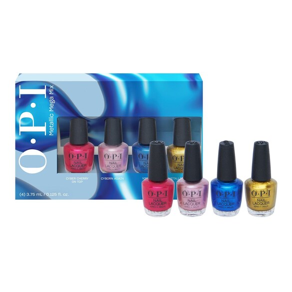 Metallic Mega Mix - Automne 2024 Coffret de minis vernis tenue jusqu'à 7 jours, OPI