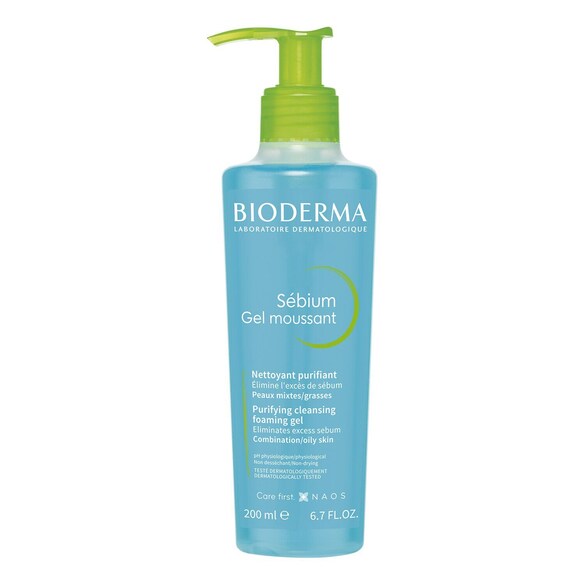Sébium Gel moussant - Gel nettoyant purifiant peau grasse, BIODERMA