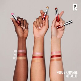 Rouge Rabanne Famous Lipcolor - Rouge à lèvres métallique hydratant