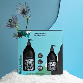 Duo Black is Black  - Coffret soin mains et corps Thé Noir