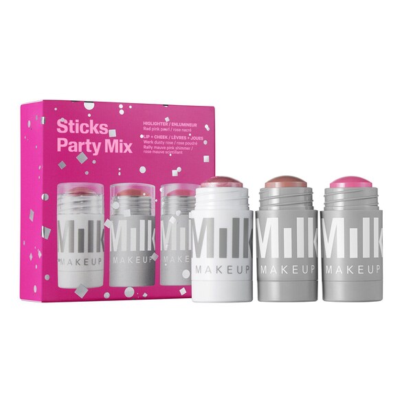 Sticks Party Mix - Trio de fards à joues + illuminateurs crème , MILK MAKEUP