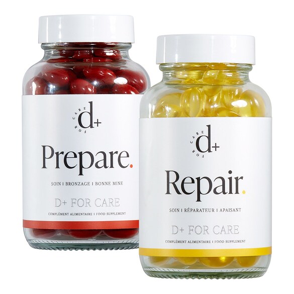Prepare + Repair Duo Soins solaires 1 mois - Compléments alimentaires, D+ FOR CARE
