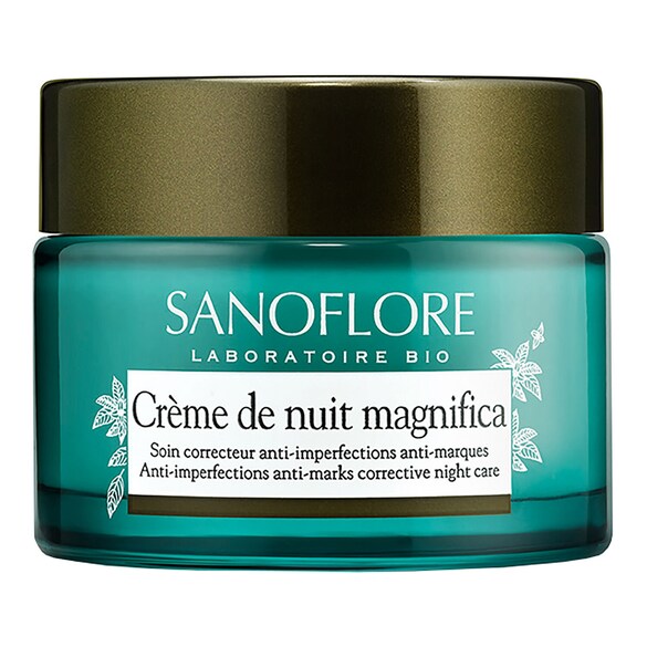 Magnifica - Crème de nuit anti-imperfections certifiée bio à la menthe poivrée, SANOFLORE