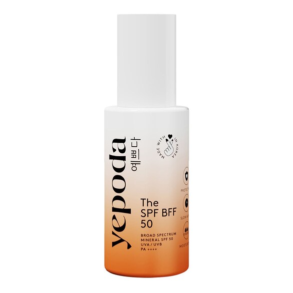 The SPF BFF (50) – Crème solaire minérale teintée UVA/UVB SPF 50 PA+++, YEPODA