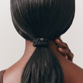 Chouchous Pure Soie Skinny Noir - Accessoire Cheveux