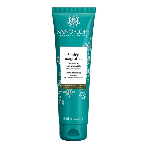 Gelée Magnifica - Nettoyant visage peau grasse tendance acnéique certifiée bio, SANOFLORE