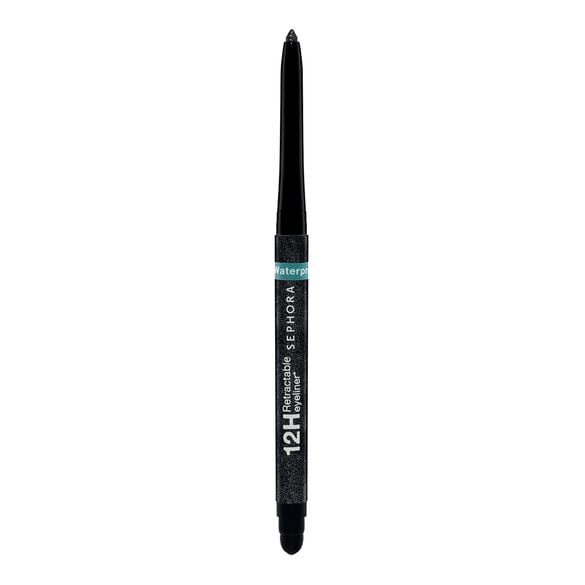 12h Retractable Eyeliner Waterproof - Crayon yeux rétractable 12H waterproof - 09 Glitter black (0,30 g)